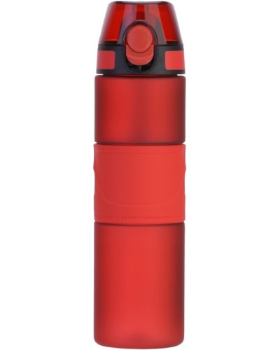 Пляшка для води, Optima, Stripe, 750 мл, червона, без принту