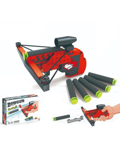 Іграшковий арбалет розборний від 63 деталей з 10 м'якими кулями-присосками, в асортименті, у коробці 22х15х4,5 см