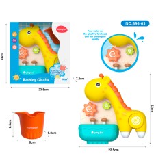 Іграшка для купання «Жираф-водоспад» 22,5х22 см на присосках з ємністю, у коробці 23,5х24х7 см