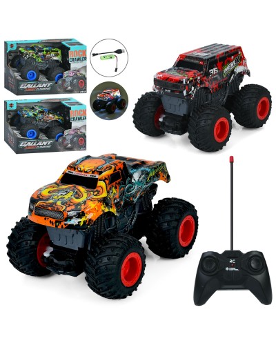 Джип 17,5 см 1:20 р/к на акумуляторі зі світлом, гумовими колесами, USB та корпусом що не б`ється, в асортименті, у коробці 26,5х17х17 см