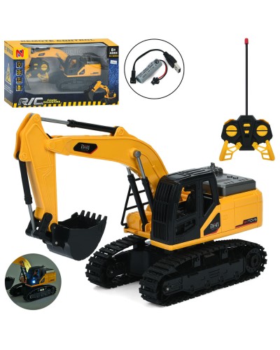 Екскаватор 28 см р/к на акумуляторі зі звуком світлом, рухомими деталями та USB, у коробцi 34х18,5х12,5 см