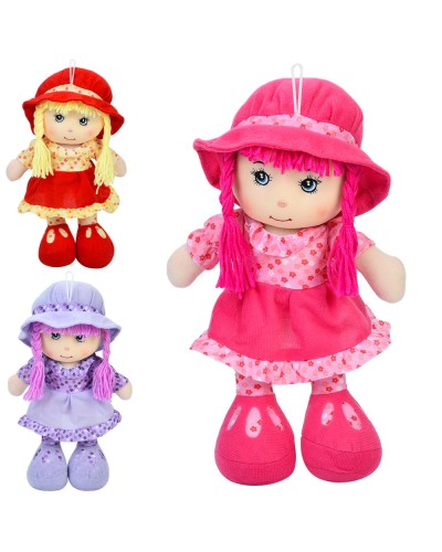 Лялька 35 см м'яконабивна з петелькою, в асортименті, у пакеті 17х35х8 см