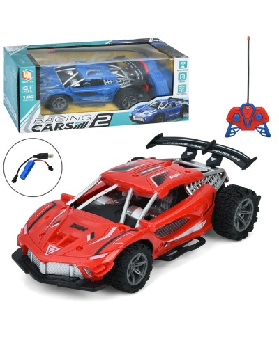 Машина 20 см 1:20 р/к на акумуляторі з гумовими колесами та USB, в асортименті, у коробці 28х12,5х11 см