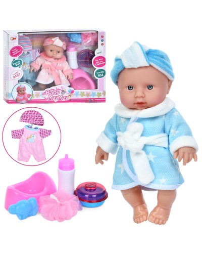 Лялька 23 см з одягом, пляшечкою, горщиком та аксесуарами, в асортименті, у коробці 37,5х27х9 см