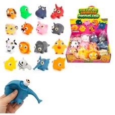 Антистрес «Тваринка» 9 см з великими рухомими очима, в асортименті, 12 шт в дисплеї 25,5х21,5х7 см