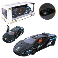 Машина 28 см 1:16 із світлом, звуком та дверима що відкриваються, на батарейці, у коробці 32х14х14 см