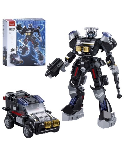 Конструктор «Поліція» 2 в 1 на 247 деталей з фігуркою, у коробці 22х23,5х7 см, SLUBAN