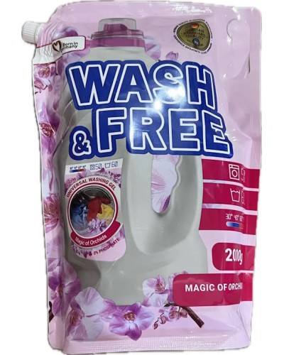 Гель для прання «Universal. Магія орхідеї» 2 л докпай, WASH&FREE