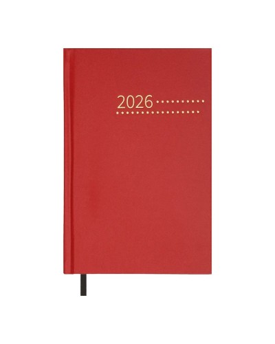 Щоденник датований «ZEST» A5 на 320 арушів з обкладинкою зі шкірзаму, червоний, ТМ Buromax