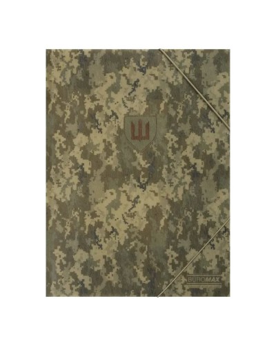 Папка пластикова «MILITARY» А4 на гумках, зелена, TM Buromax