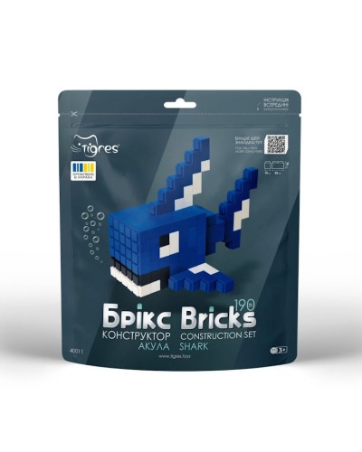 Конструктор «Брікс. Акула» на 190 елементів, ТМ Тигрес