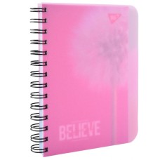 Зошит з роздільниками «Вір в себе» В6 на 144 аркуші у клітинку на спіралі збоку з пластиковою обкладинкою, ТМ YES