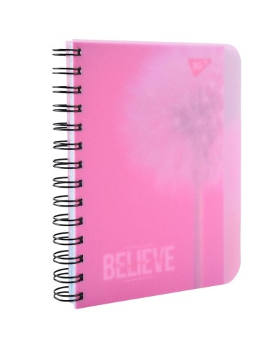 Зошит з роздільниками «Вір в себе» В6 на 144 аркуші у клітинку на спіралі збоку з пластиковою обкладинкою, ТМ YES