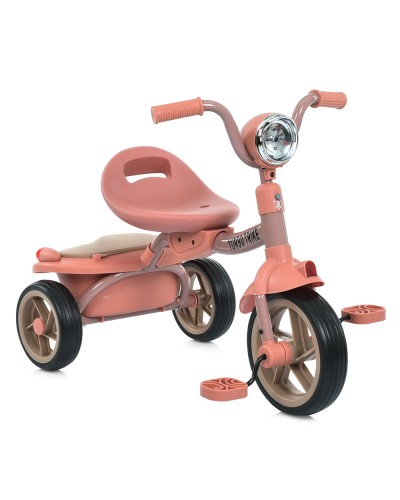 Велосипед «Peach Fuzz» 3-колісний 61х39х49,5 см з колесами 6 та 8 дюймів діаметром, музикою та світлом, персиковий
