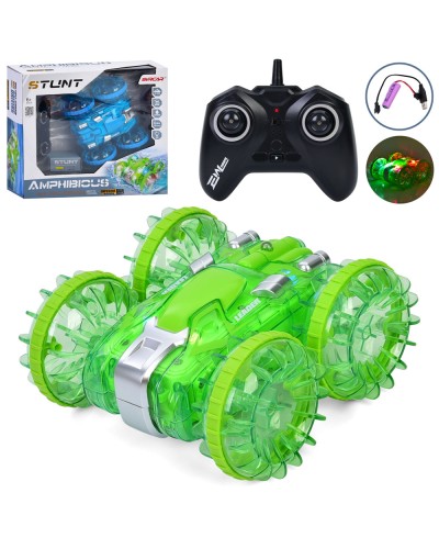 Машинка 15 см р/к акумуляторі трюкова зі світлом та USB, в асортименті, у коробці 32х27х9,5 см