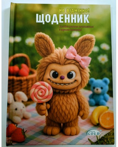 Щоденник «Монстрики без правил» А5 на 48 аркушів, №72055, ТМ Gold Brisk