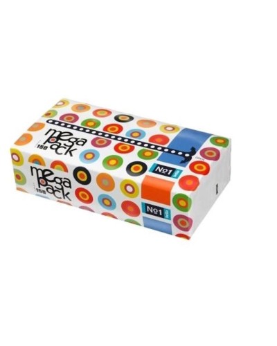 Севретки косметичні «Mega Pack №1» універсальні двошарові, 150 шт в упаковці, Bella