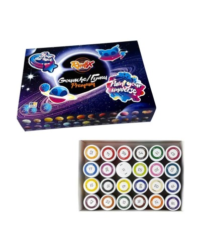 Фарби гуашеві 24 кольори по 20 мл, RUDIX