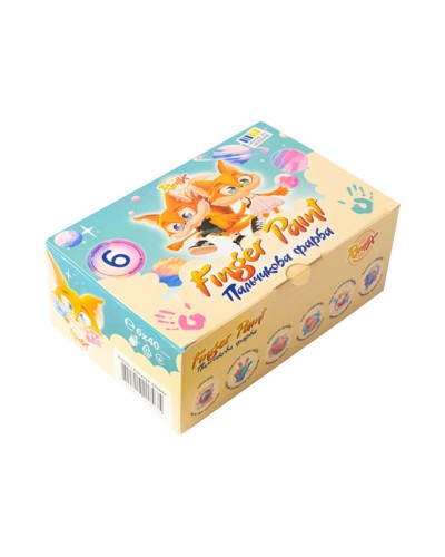 Фарби пальчикові 6 кольрів по 40 мл, RUDIX