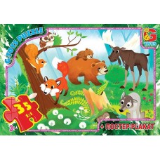Пазли «Вчимося з задоволенням. Лісові мешканці» на 35 елементів, ТМ G-Toys