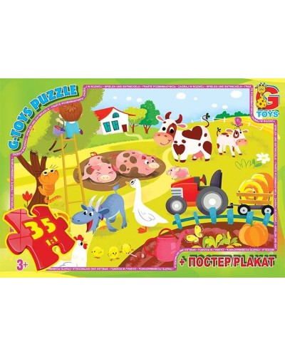 Пазли «Вчимось з задоволенням. Життя на фермі» на 35 елементів, ТМ G-Toys