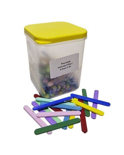 Рахункові палички 100 шт у контейнері