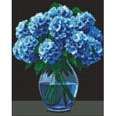 Набір з алмазною мозаїкою «Букет гортензій» 30х40 см зі стразами AB, ТМ Ідейка