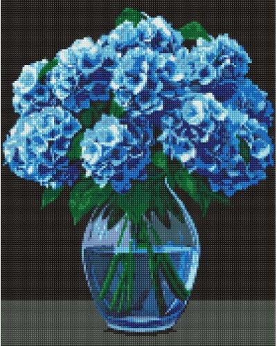 Набір з алмазною мозаїкою «Букет гортензій» 30х40 см зі стразами AB, ТМ Ідейка