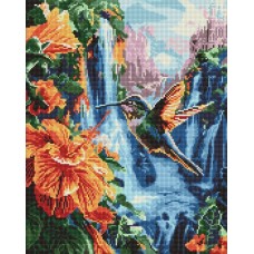 Набір з алмазною мозаїкою «Тропічний птах » 40х50 см, ТМ Ідейка