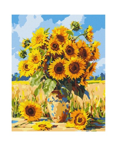 Картина за номерами «Яскраві соняшники» 40х50 см, ТМ Ідейка