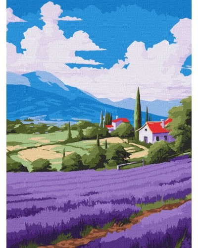 Картина за номерами «Лавандові простори» 30х40 см, ТМ Ідейка