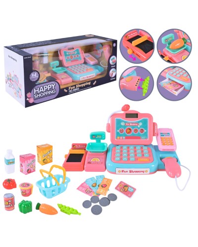 Касовий апарат 33 см зі світлом, звуком та 24 аксесуарами, у коробці 48х18х20 см