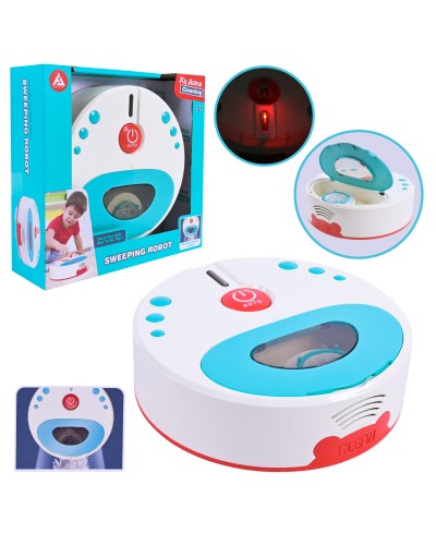 Іграшковий пилосос їздить, збирає бруд, відштовхується від перешкод, на батарейці, у коробці 25х6х20 см