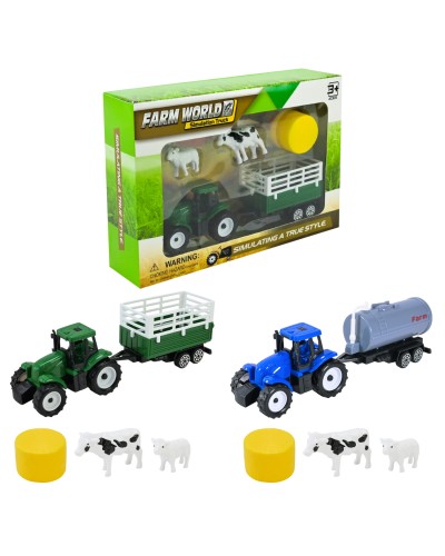 Ігровий набір «Ферма»: трактор, причіп та тварина, в асортименті, у коробці 20,5х14,2х4,8 см