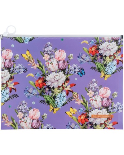 Папка «Secret Garden» А4+ на блискавці zip-lock, ТМ Axent