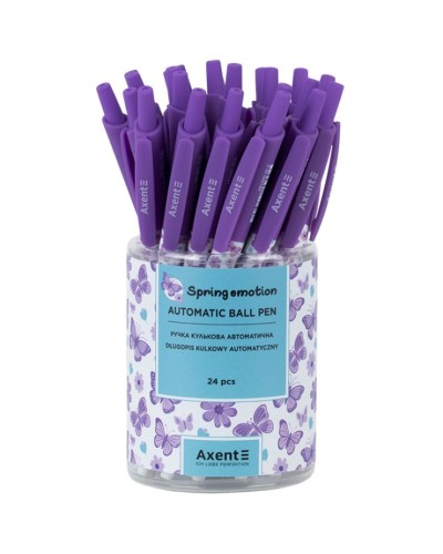 Ручка «Spring Emotion» кулькова автоматична синя, ТМ Axent