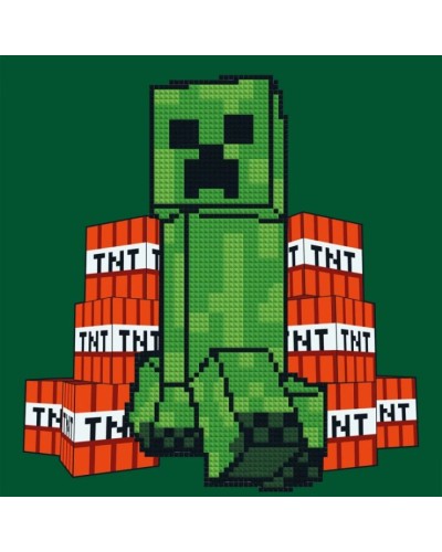 Картина за номерами з алмазною мозаїкою «Майнкрафт. Кріпер і вибухівка» 25х25 см, ТМ SANTI