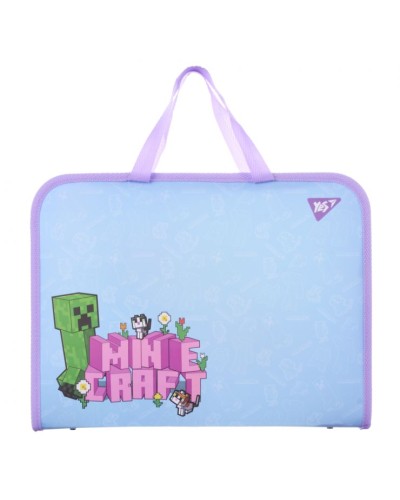 Папка-портфель «Minecraft.Spring» А4 на блискавці з тканинними ручками, ТМ YES