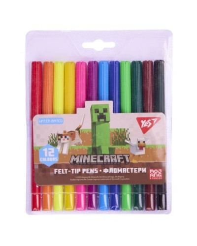 Фломастери «Minecraft» на 12 кольорів, ТМ Yes