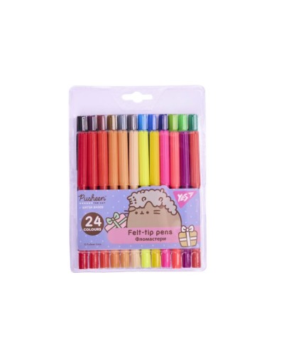 Фломастери «Pusheen» на 24 кольори, ТМ Yes