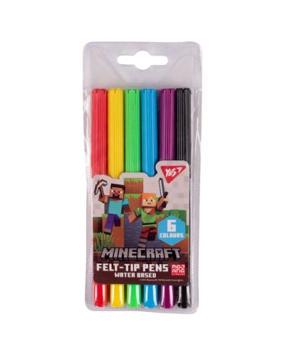 Фломастери «Minecraft» на 6 кольорів, ТМ Yes