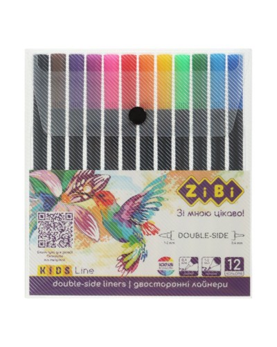 Лайнери на 12 кольорів двосторонні, KIDS Line