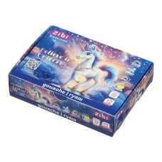 Фарби гуашеві «UNICORN» на 12 кольорів по 20 мл у картонній коробці, TM ZiBi