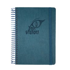 Блокнот «SKILL. Ecliss» В6 на 120 аркушів у клітинку з обкладинкою з ламінованого картону на пружині збоку, бірюзовий, ТМ Brisk