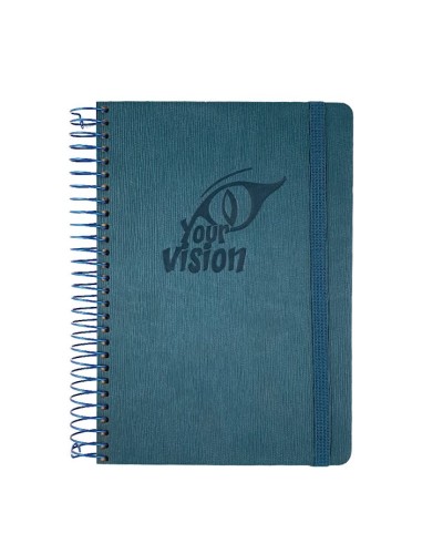 Блокнот «SKILL. Ecliss» В6 на 120 аркушів у клітинку з обкладинкою з ламінованого картону на пружині збоку, бірюзовий, ТМ Brisk