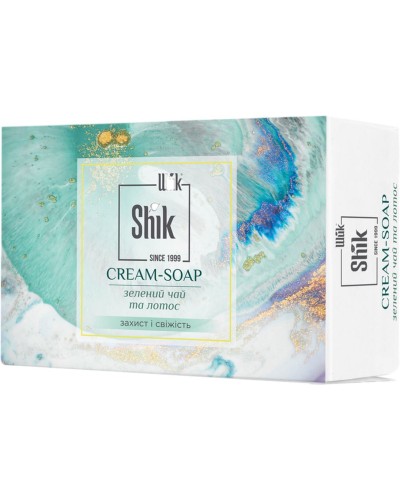 Крем-мило «Зелений чай і лотос» тверде 100 г, ТМ Шик