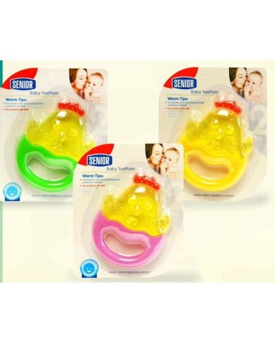 Брязкальце-прорізувач силіконове з рідким наповнювачем, на планшетці 17х13х3 см