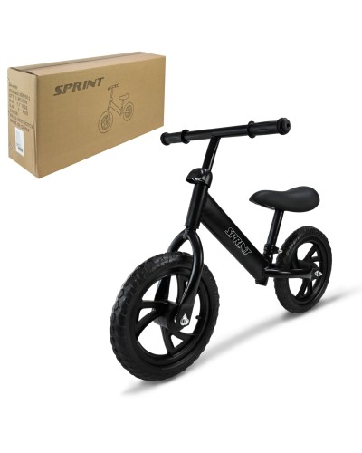 Велобіг на сталевій рамі з колесами 12 дюймів EVA, чорний