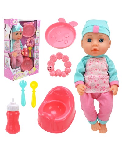 Пупс «Маленьке Сонечко» 33 см їсть, пісяє, з аксесуарами, у коробці 23,5х11х40 см
