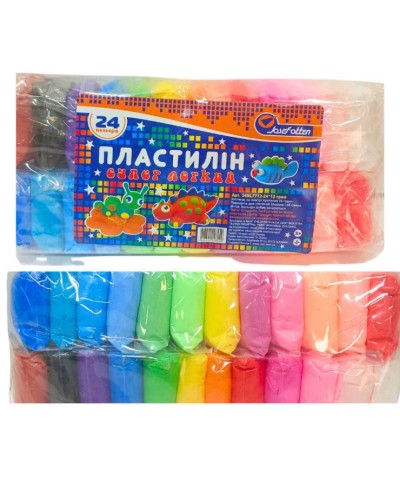 Пластилін легкий на 24 кольори по 10 г